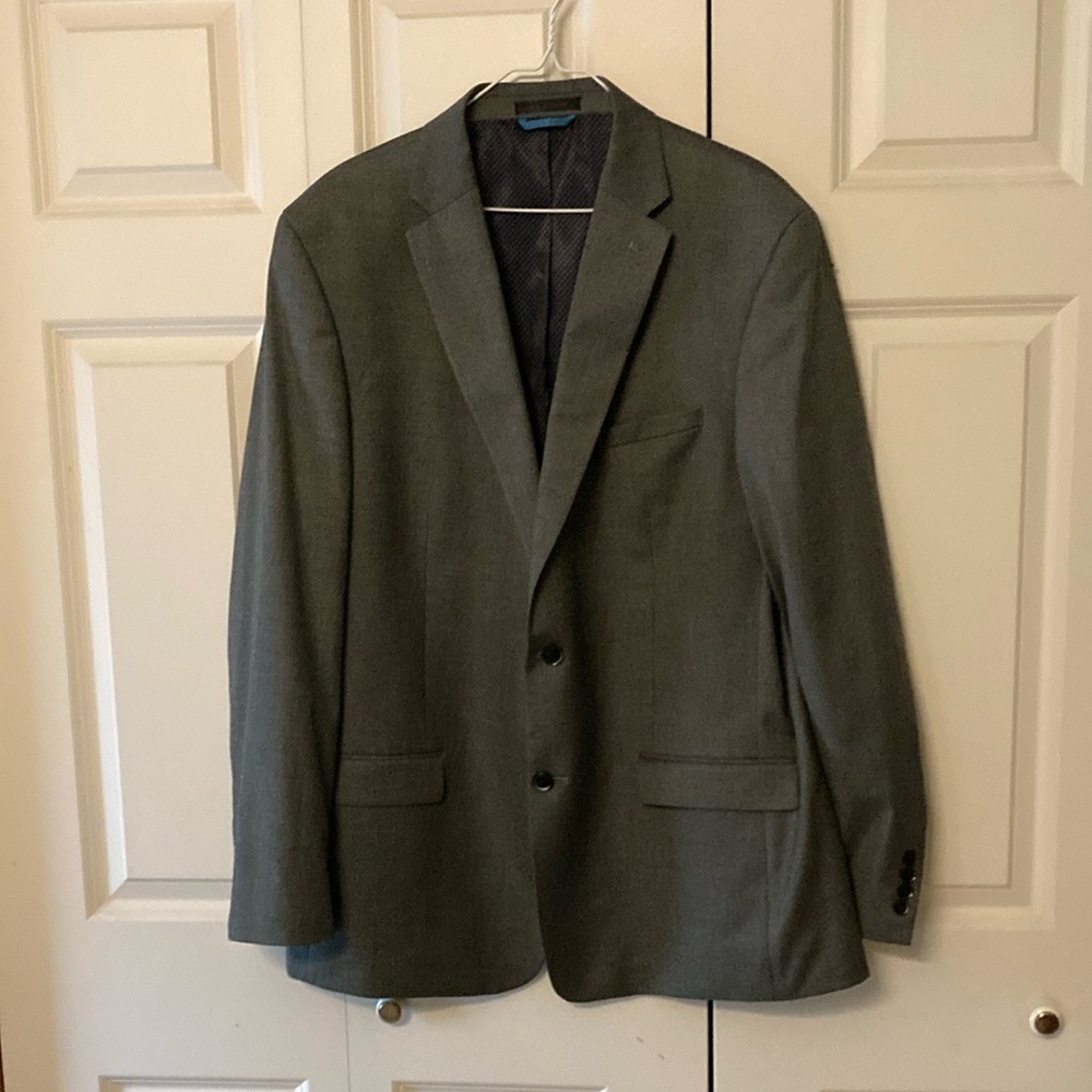 Van heusen mens sport coat cool flex 48L slim fit gray polyester blend